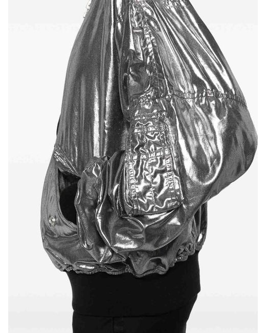 Junya Watanabe Gray Metallic Effect Bomber Jacket