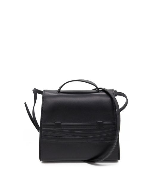 Moschino Black Tie Me Embossed Small Bag