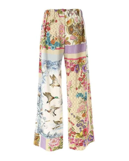 Vivetta White Printed Cady Trousers