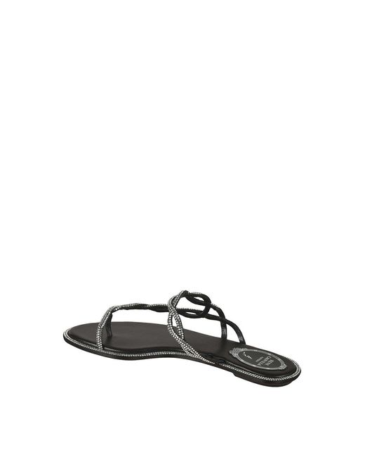 Rene Caovilla Black Sandals