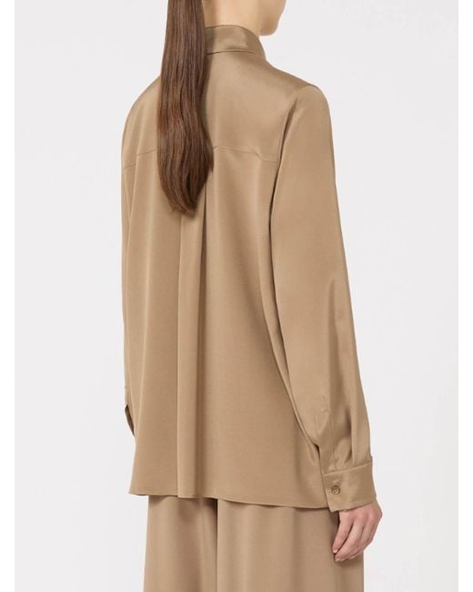 Max Mara Natural Stretch Silk Cady Shirt