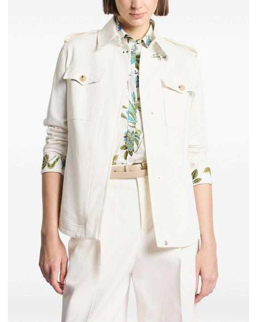 Fay White Shirt Jacket