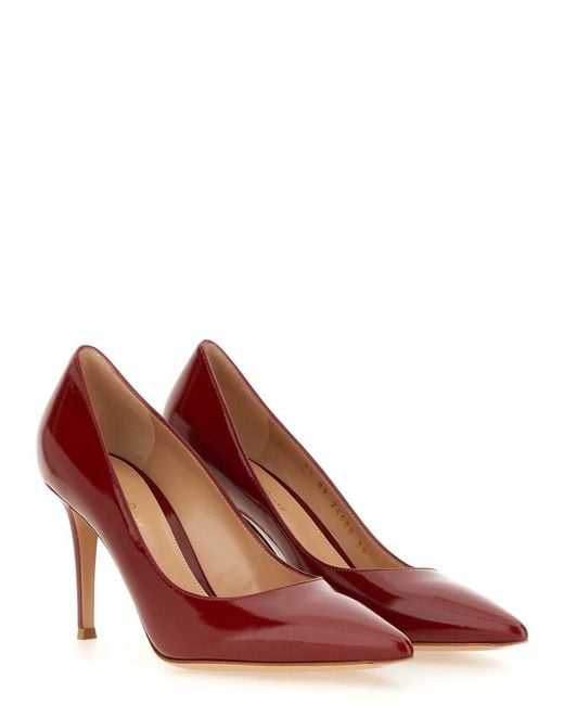 Gianvito Rossi Red Dcollet Gianvito 85