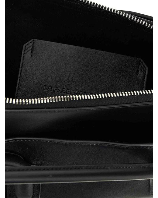 The Attico Black La Passeggiata Small Shoulder Bag