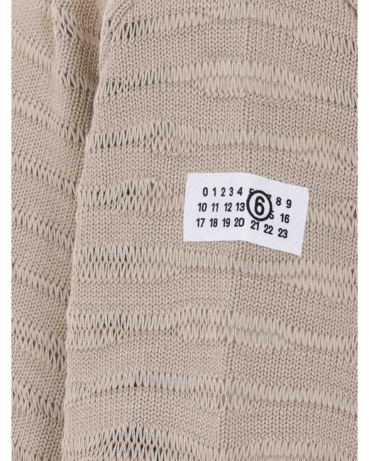 MM6 by Maison Margiela Gray Distressed Sweater for men