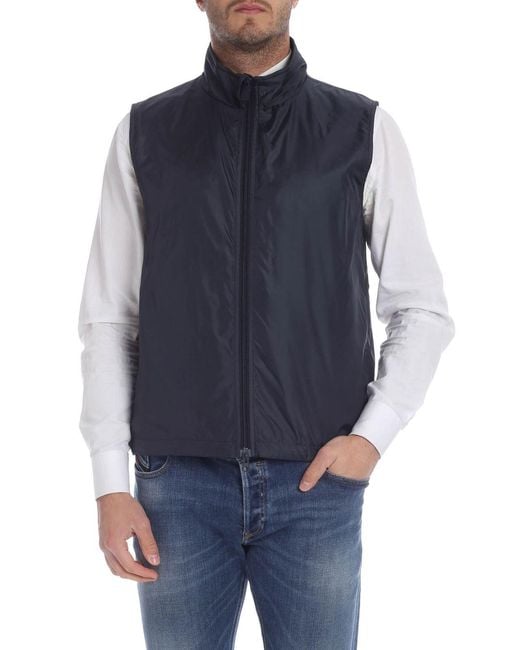 Aspesi Blue Vernes Padded Waistcoat for men