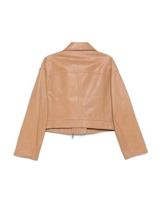 Desa Nineteenseventytwo Natural Leather Biker Jacket