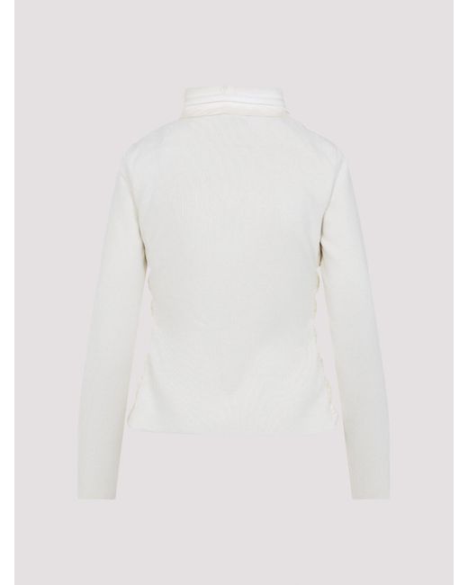Moncler White Virgin Wool Jacket