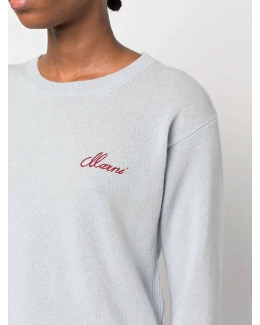 Marni Blue Sweater With Logo