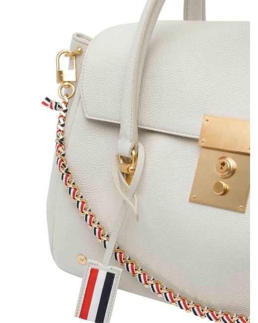 Thom Browne White Off Bolton Handbag