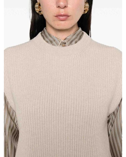 Brunello Cucinelli Natural Knitted Vest