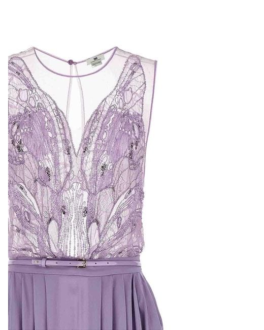 Elisabetta Franchi Purple Carpet Dress