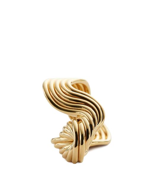 Bottega Veneta Metallic Slice Ring