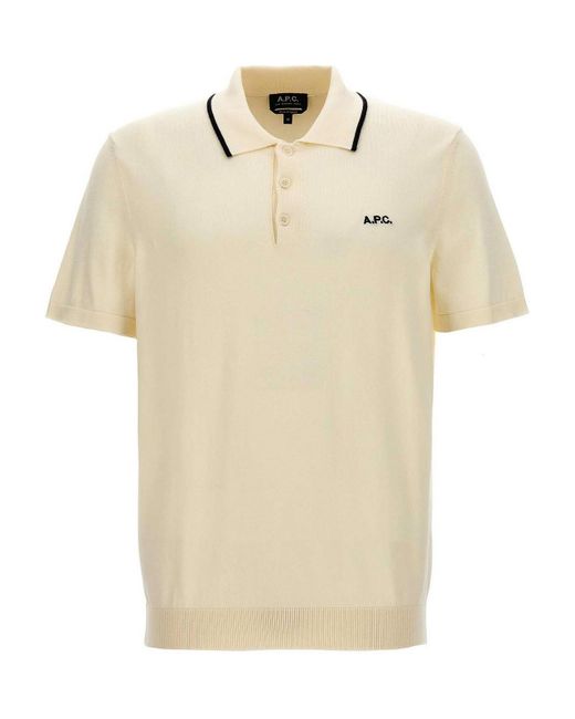 A.P.C. Natural Flynn Polo Shirt for men