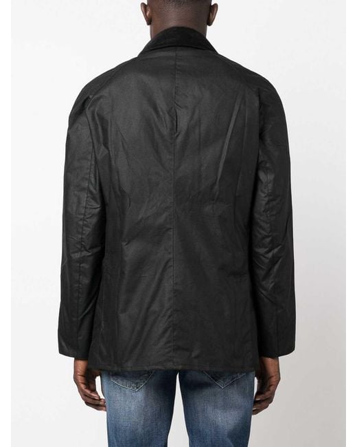 Barbour Black Waxed Cotton Classic Jacket for men