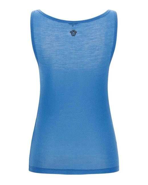 Versace Blue Medusa Tank Top