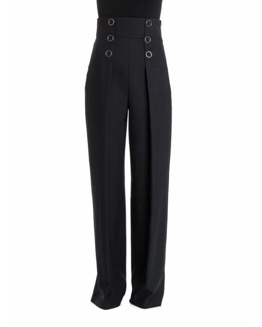 Karl Lagerfeld Black Wool Pants