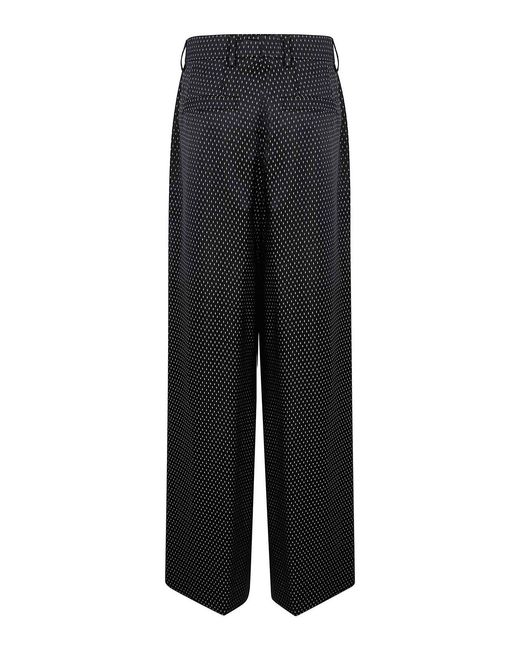 Dries Van Noten Black Penn 2350 Motif Jacquaed Trouser