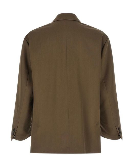 Ssstein Green Double-Breasted Blazer for men