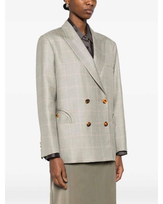Blazé Milano White And Wool With Check Pattern
