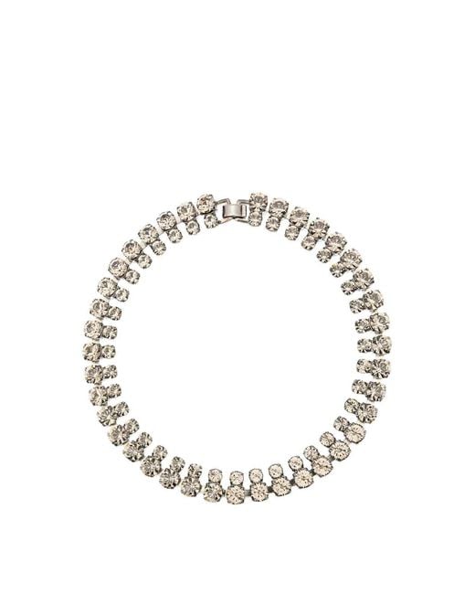 Helene Zubeldia Metallic Timeless Crystal Necklace