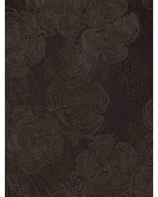 ROTATE BIRGER CHRISTENSEN Black Short 3D Dress With Floral Print