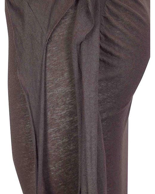 OTTOLINGER Brown Slitted Linen Maxi Skirt