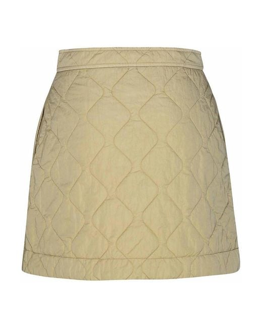 Burberry Natural Burberry Nylon Mini Skirt