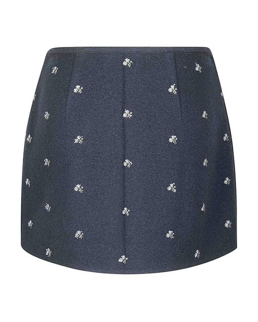 Rier Blue Walker Mini Skirt