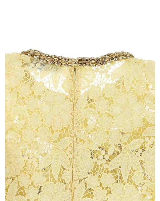 Self-Portrait Yellow Lace Top
