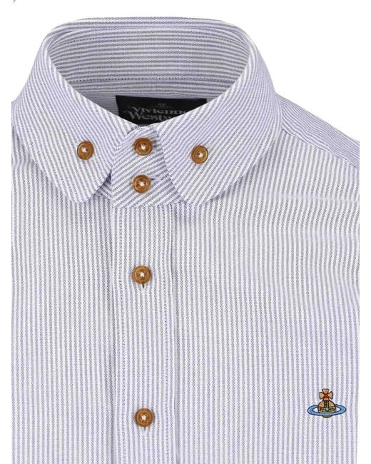 Vivienne Westwood Blue Two Button Krall Shirt for men