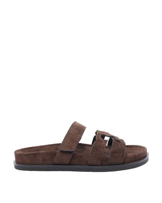 Tory Burch Brown Chocolate Suede Ines Slippers