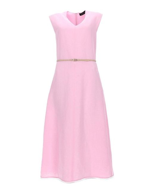 Fabiana Filippi Pink Viscose Midi Dress