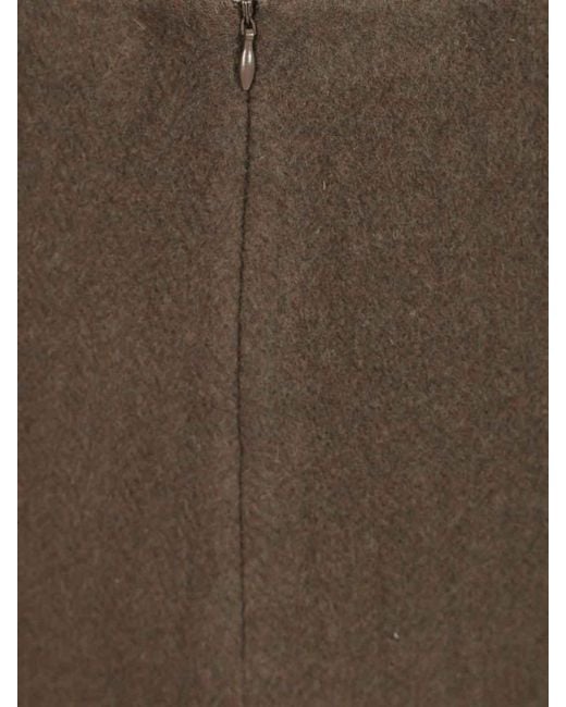 P.A.R.O.S.H. Brown Midi Skirt