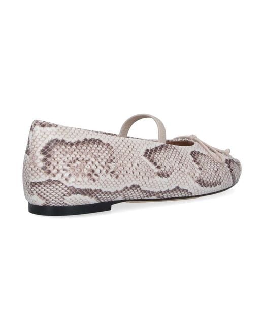 Stuart Weitzman White Prima Bow Ballet Flats