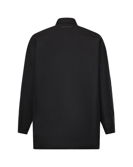 MM6 by Maison Margiela Black Wool Blend Shirt for men