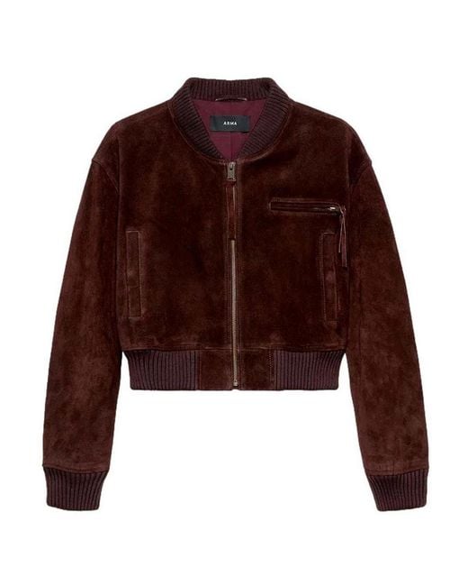 Arma Red Elettra Gritty Suede Jacket for men