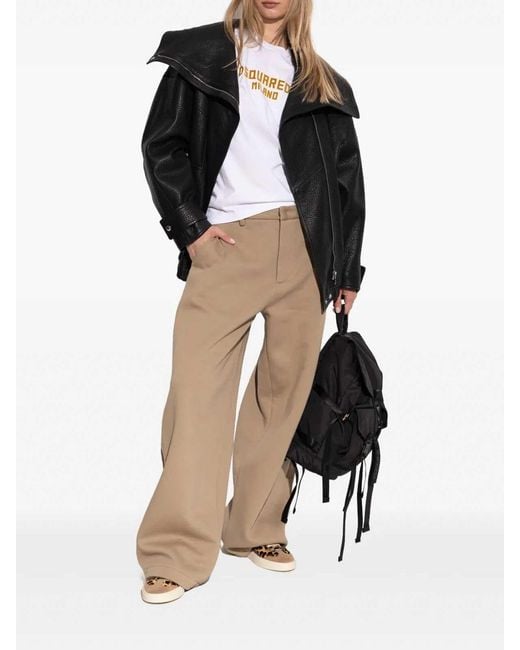 DSquared² Brown Printed Rider Sneakers
