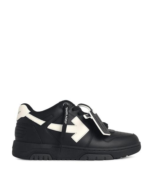 Off-White c/o Virgil Abloh Black Out Of Office' Leather Sneakers for men