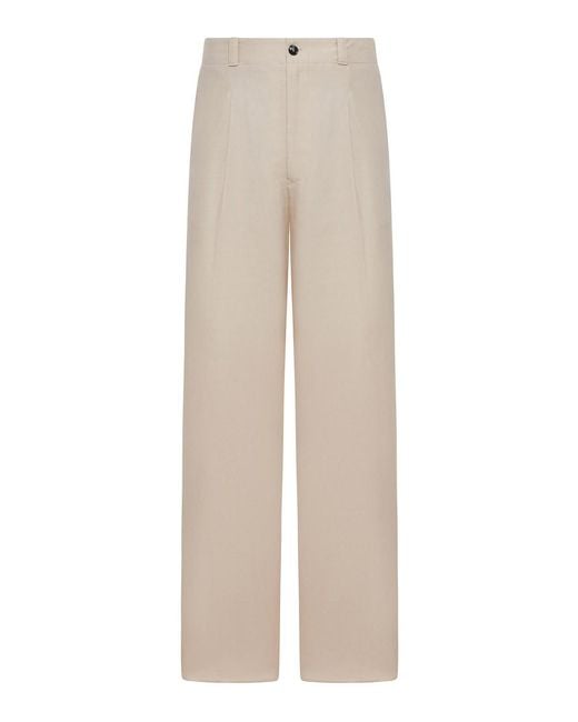 Giorgio Armani Natural Straight-Leg Trousers for men