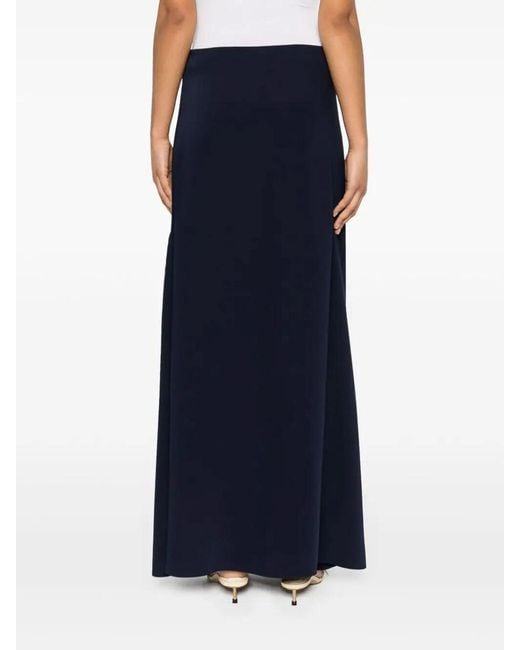 P.A.R.O.S.H. Blue Embroidered Skirt