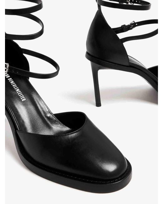 Ann Demeulemeester Black Jamina Semi-gloss Clafskin Leather Sandals