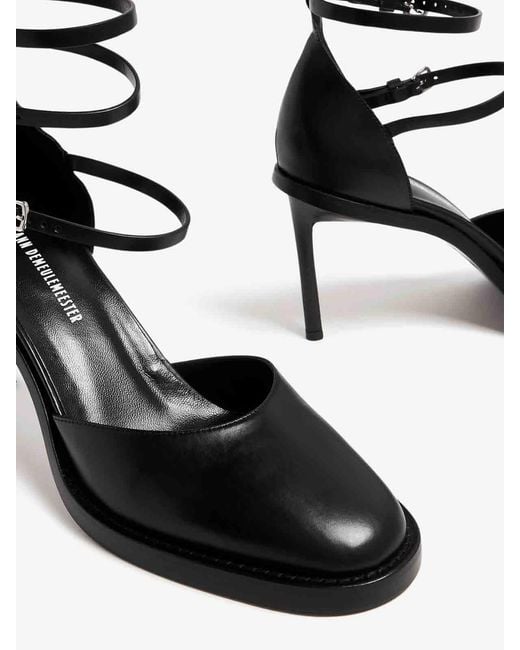 Ann Demeulemeester Black Leather Heels