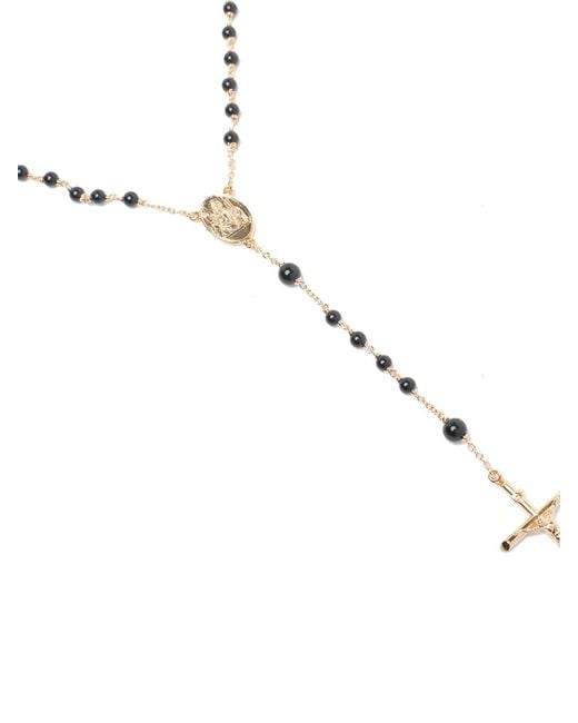 Dolce & Gabbana Black Rosary-Style Neckline for men