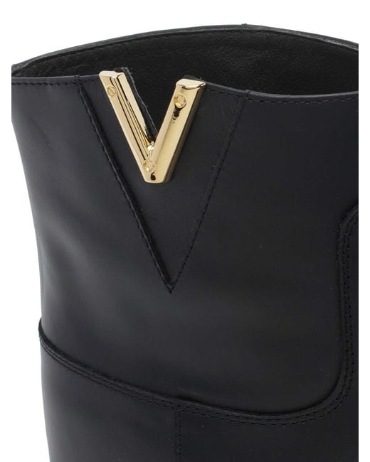Via Roma 15 Black V Booties