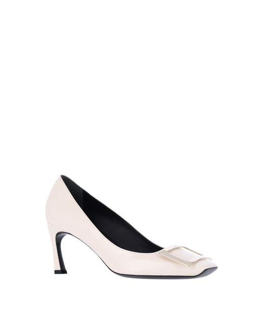 Roger Vivier White Pumps With Trompette Collars