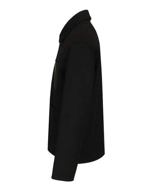 Loewe Black Wool And Cashmere Workwear Jacket for men