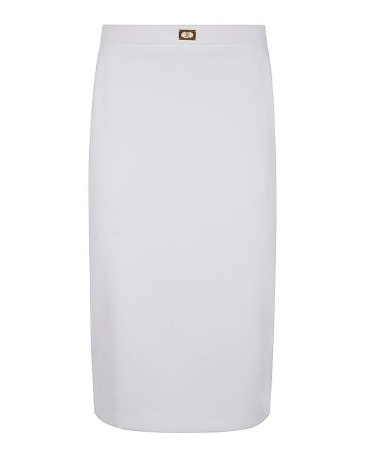 Long white pencil skirt discount
