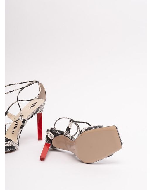 The Attico White Adele 110 Lace-Up Sandals