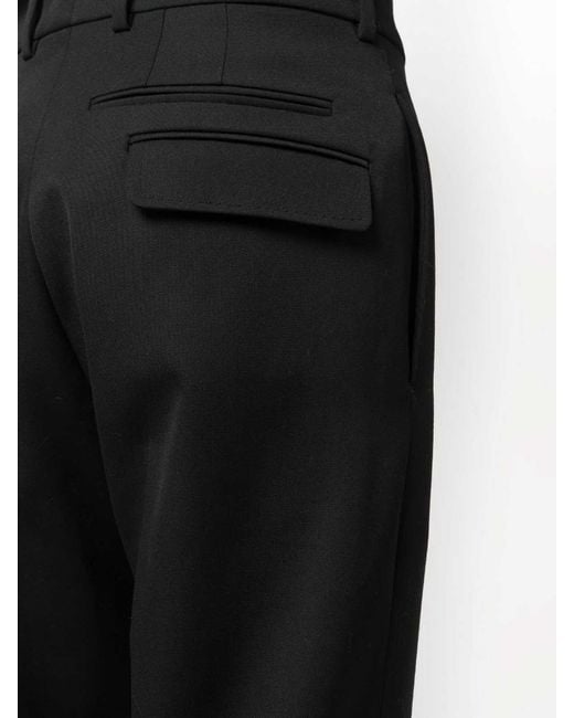 McQueen Black Double Dart Pants for men